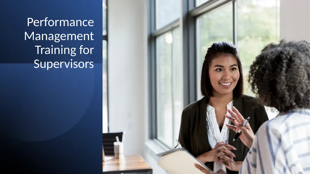 Performance Management Training for Supervisors - slide 1 of 21