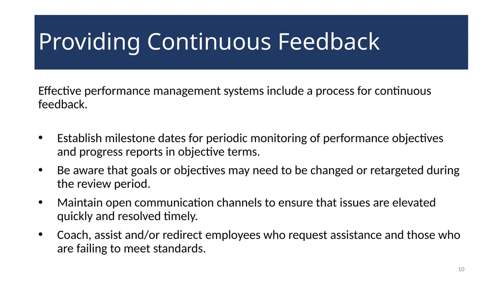 Performance Management Training for Supervisors - slide 10 of 21