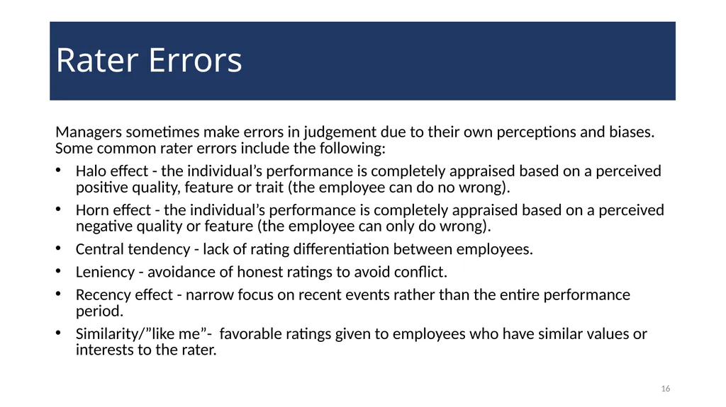Performance Management Training for Supervisors - slide 16 of 21