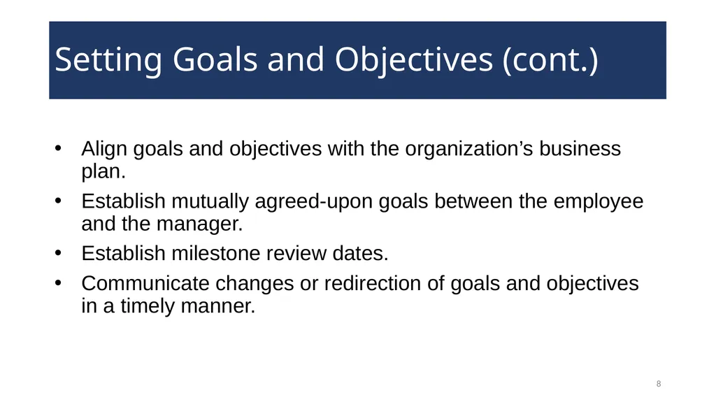 Performance Management Training for Supervisors - slide 8 of 21