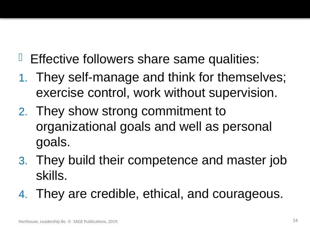 Followership Chapter 12 Northouse, Leadership 8e. - slide 14 of 36