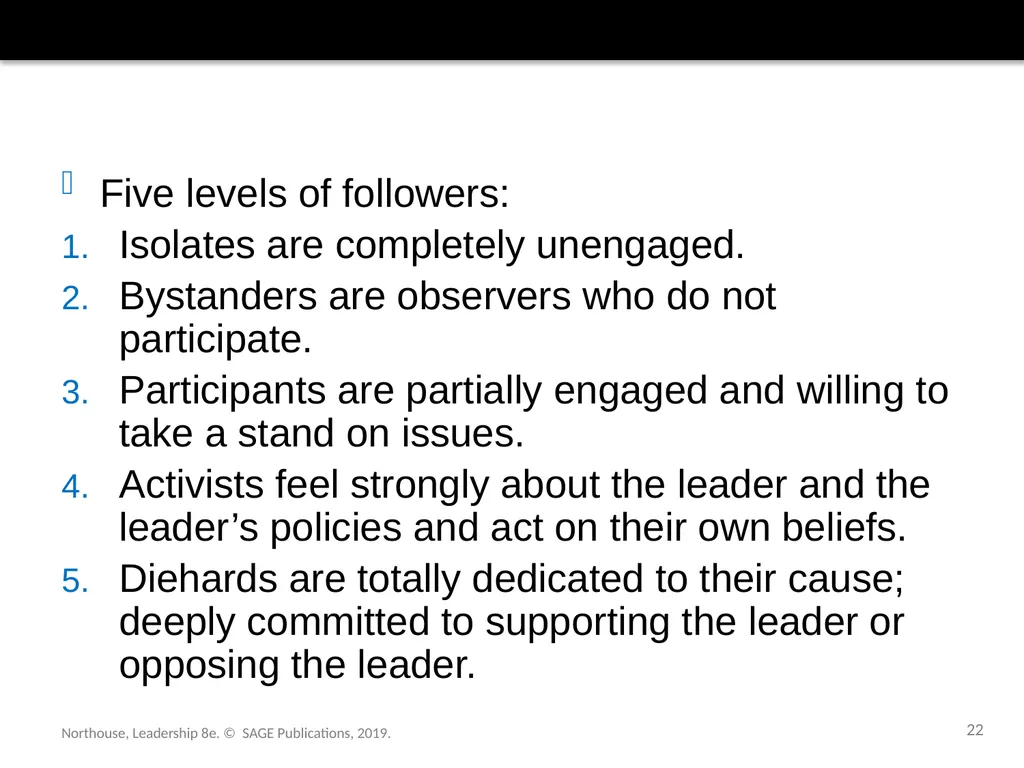 Followership Chapter 12 Northouse, Leadership 8e. - slide 22 of 36