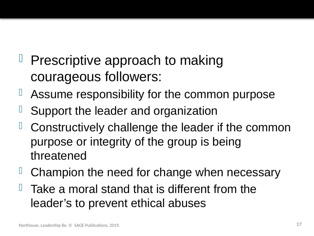 Followership Chapter 12 Northouse, Leadership 8e. - slide 17 of 36