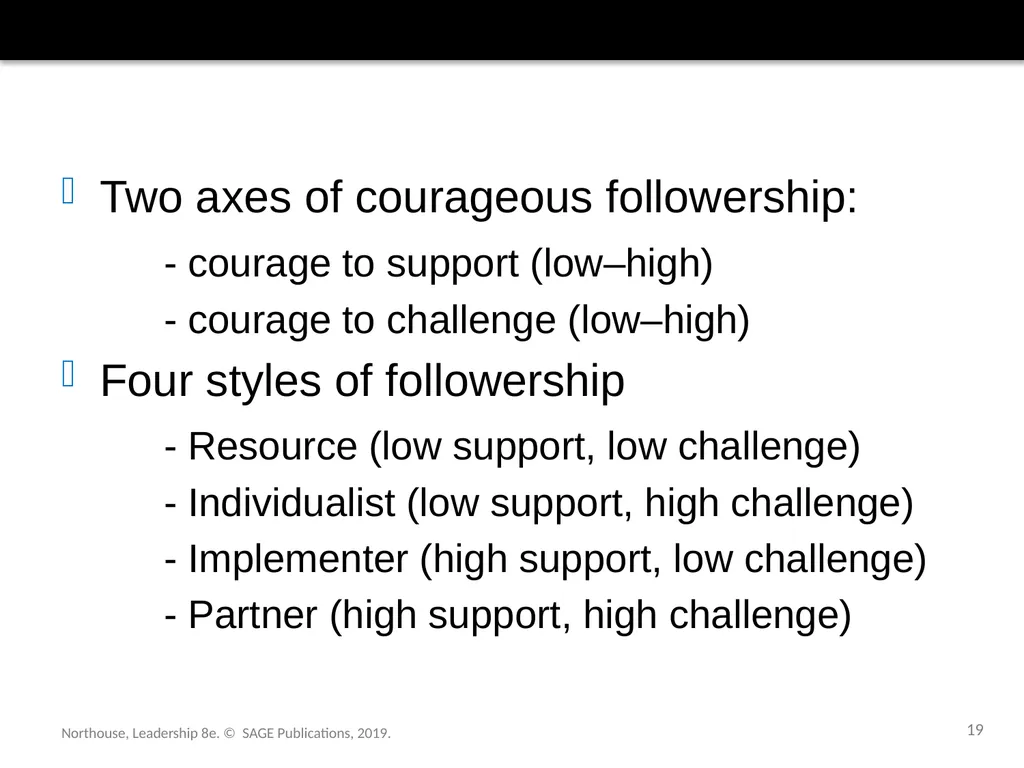 Followership Chapter 12 Northouse, Leadership 8e. - slide 19 of 36
