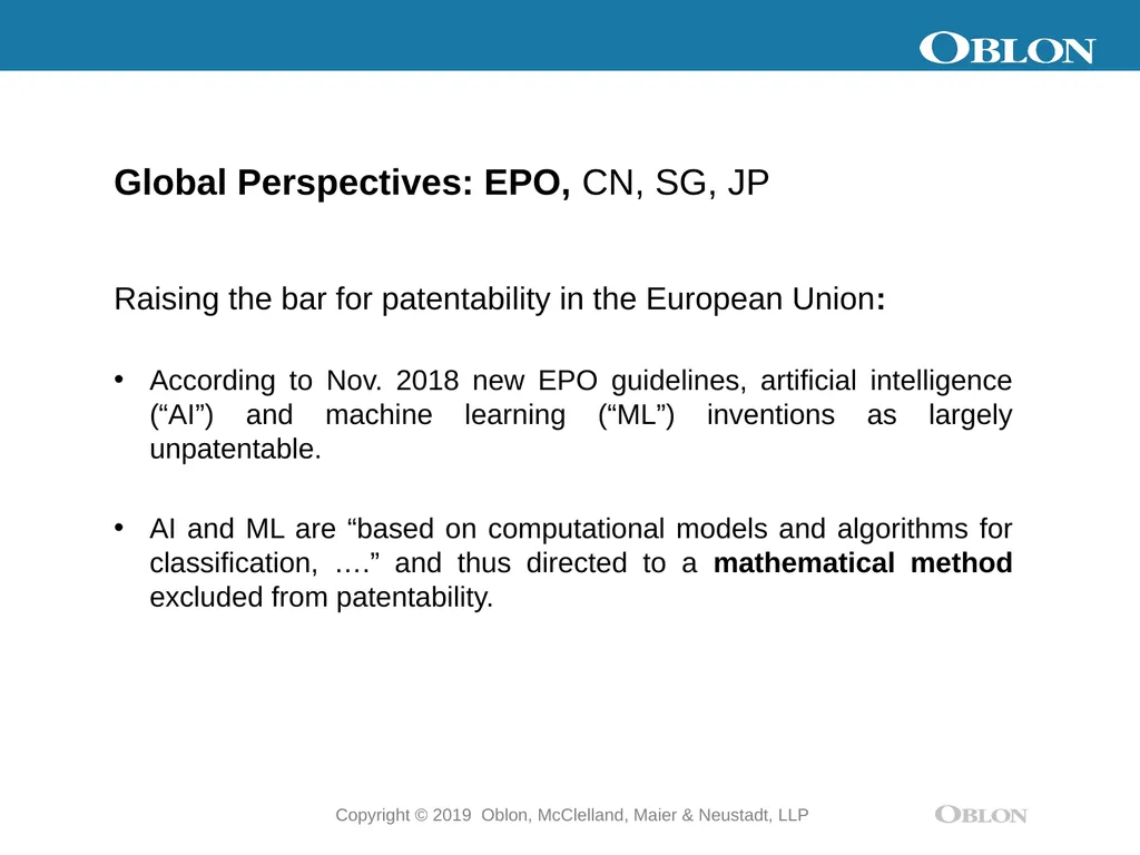Artificial Intelligence: Intellectual Property - slide 7 of 13