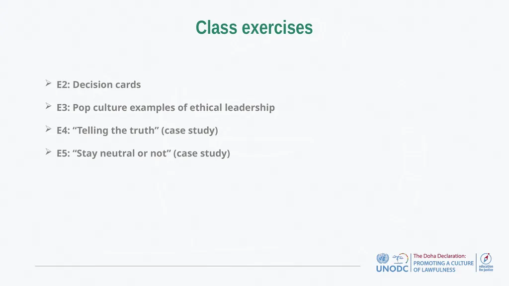 Education for Justice (E4J) Integrity and Ethics - slide 9 of 13