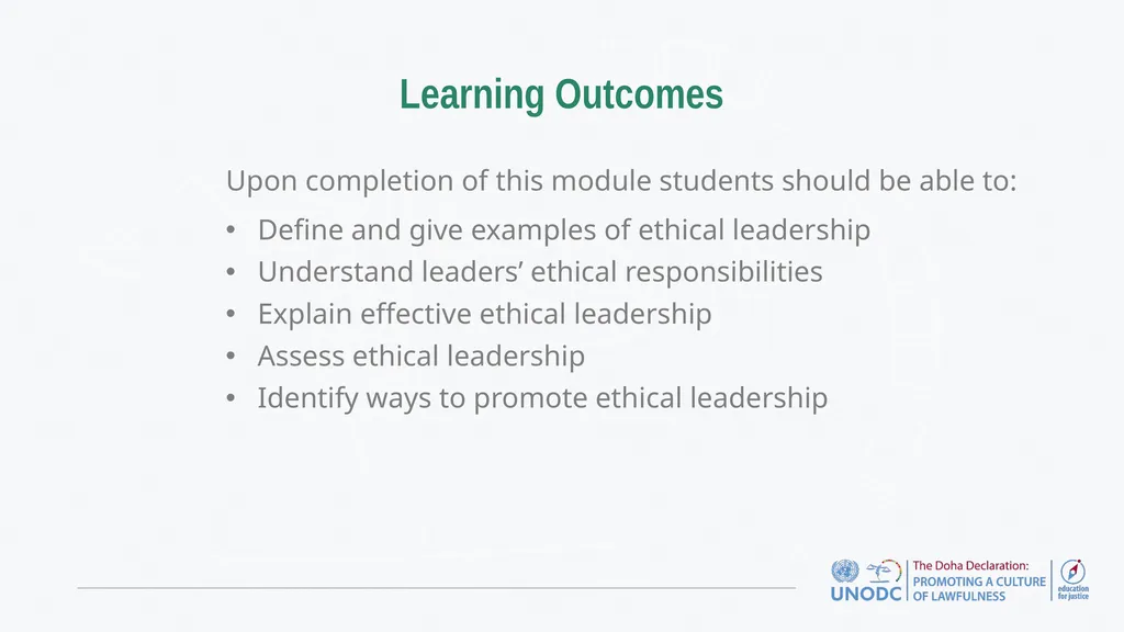 Education for Justice (E4J) Integrity and Ethics - slide 3 of 13