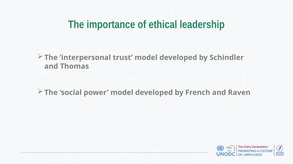 Education for Justice (E4J) Integrity and Ethics - slide 8 of 13