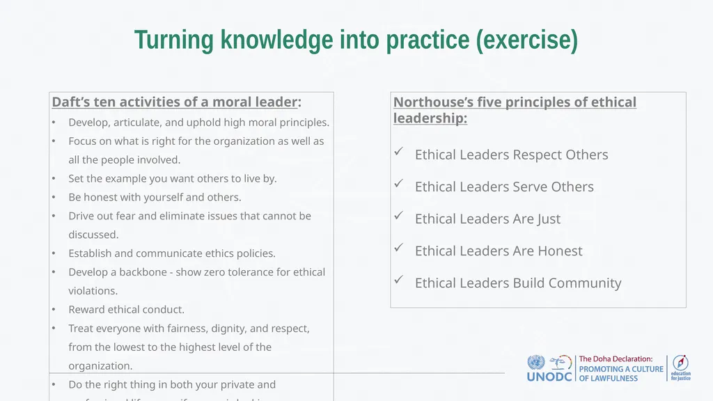 Education for Justice (E4J) Integrity and Ethics - slide 12 of 13