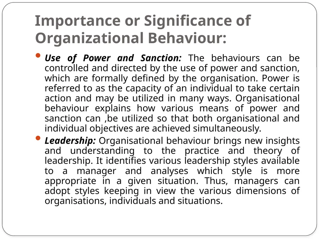 Organisational behaviour Organisational behaviour - slide 11 of 12