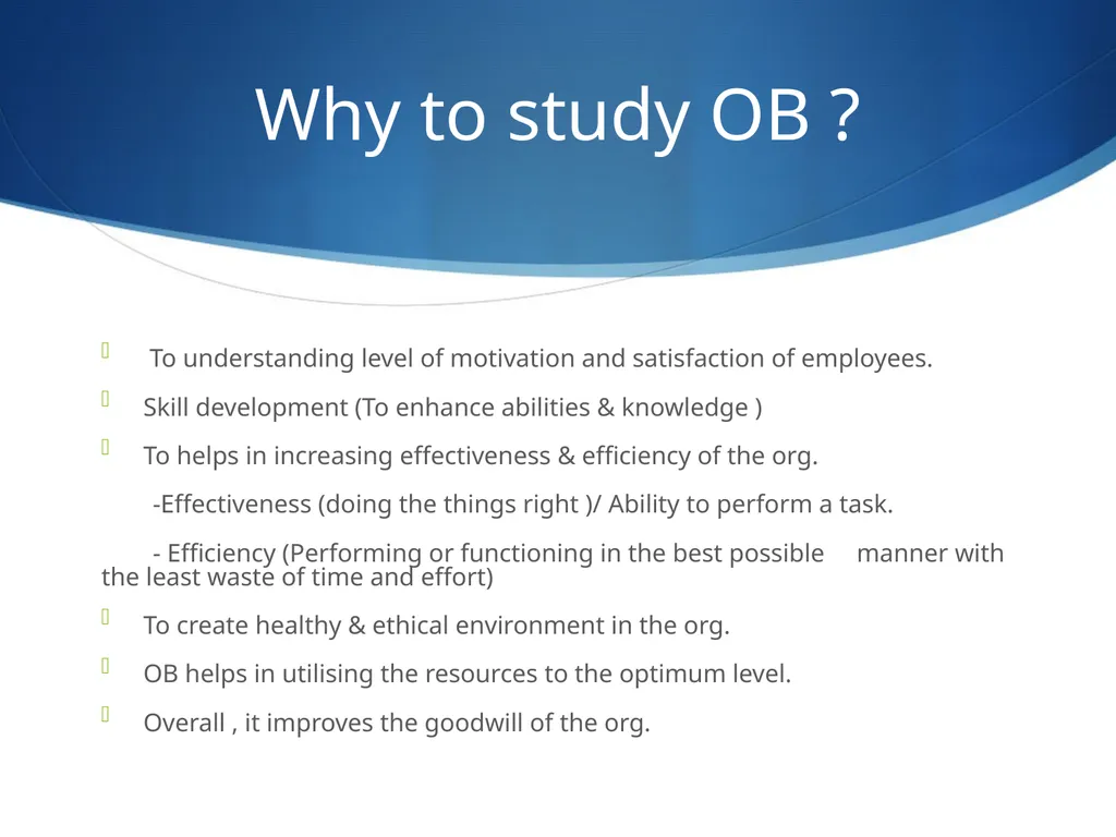ORGANIZATIONAL BEHAVIOR UNIT – 1ST : ORGANIZATION - slide 5 of 14