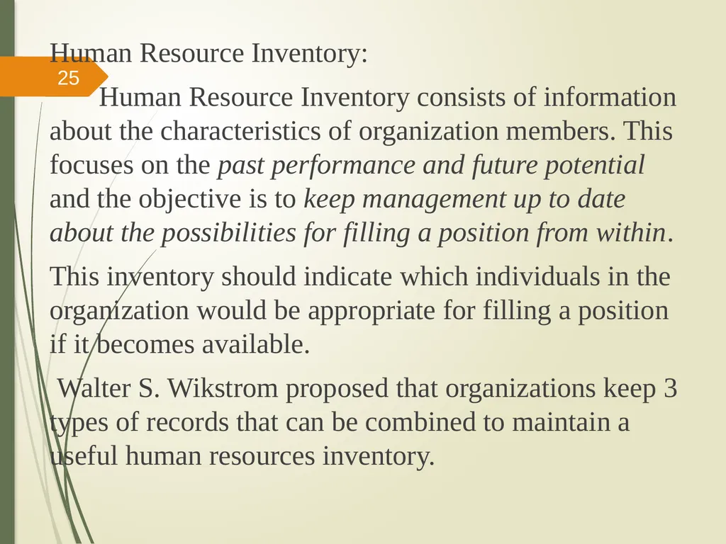 Human Resource Accounting And Inventory Prepared - slide 25 of 31
