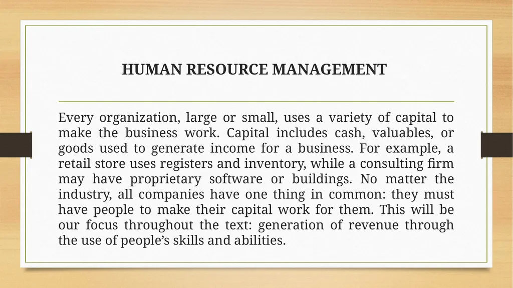 Human Resource Management Unit- I HUMAN RESOURCE - slide 2 of 7