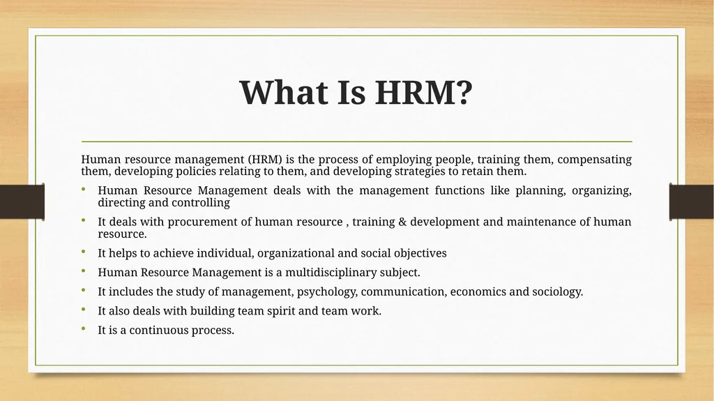 Human Resource Management Unit- I HUMAN RESOURCE - slide 3 of 7