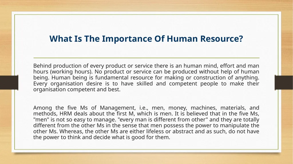 Human Resource Management Unit- I HUMAN RESOURCE - slide 4 of 7