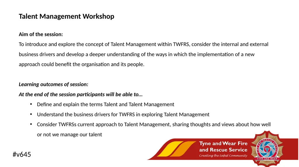 Introduction to Talent Management Workshop Talent - slide 2 of 8