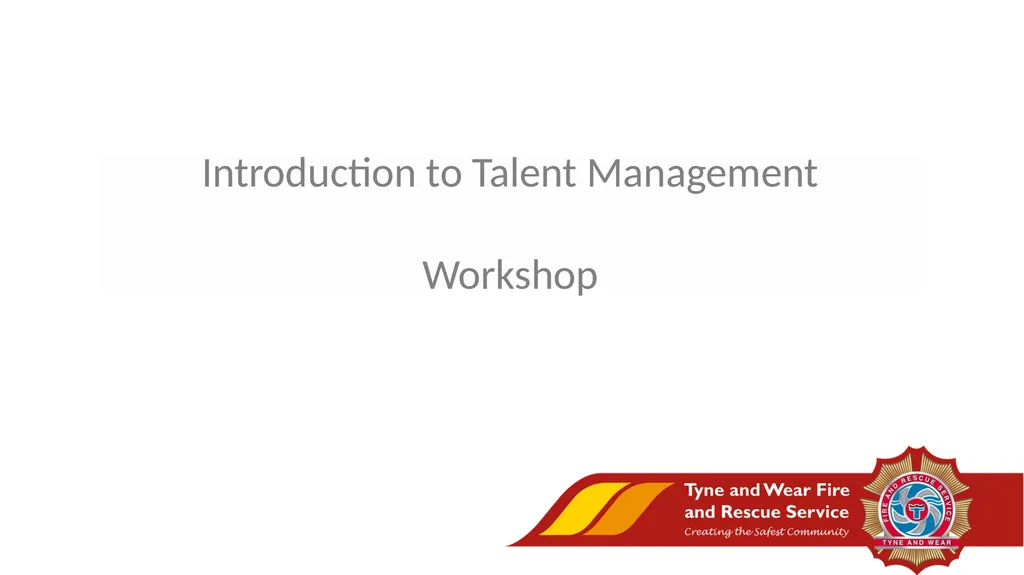 Introduction to Talent Management Workshop Talent