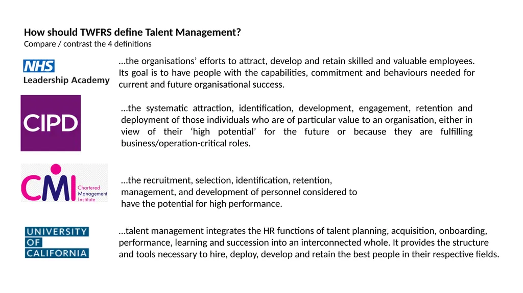 Introduction to Talent Management Workshop Talent - slide 3 of 8