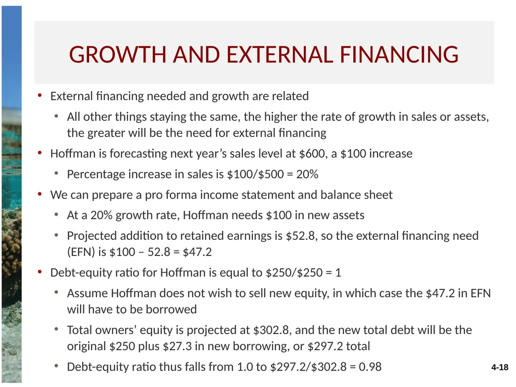 Chapter 4 Long-term financial planning and growth - slide 18 of 27