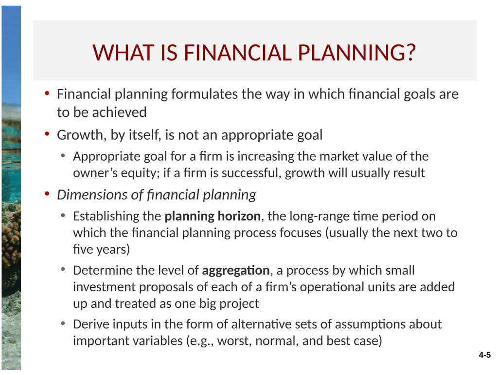 Chapter 4 Long-term financial planning and growth - slide 5 of 27