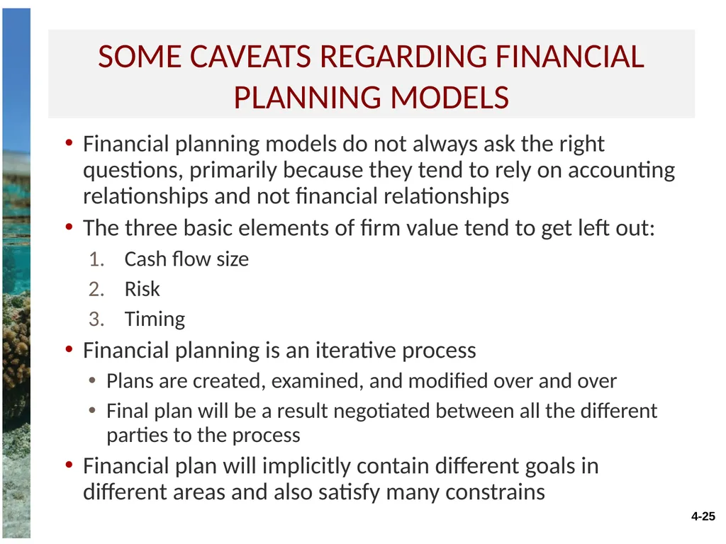 Chapter 4 Long-term financial planning and growth - slide 25 of 27