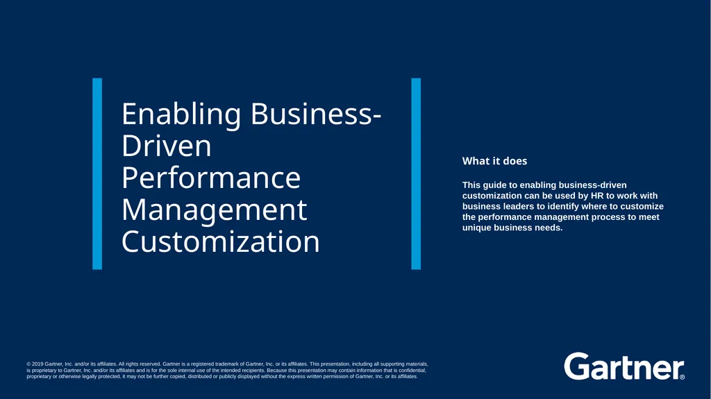 Enabling Business-Driven Performance Management - slide 1 of 7