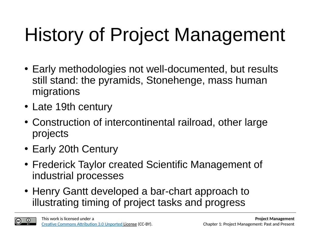 Project Management: Past and Present Project - slide 7 of 11