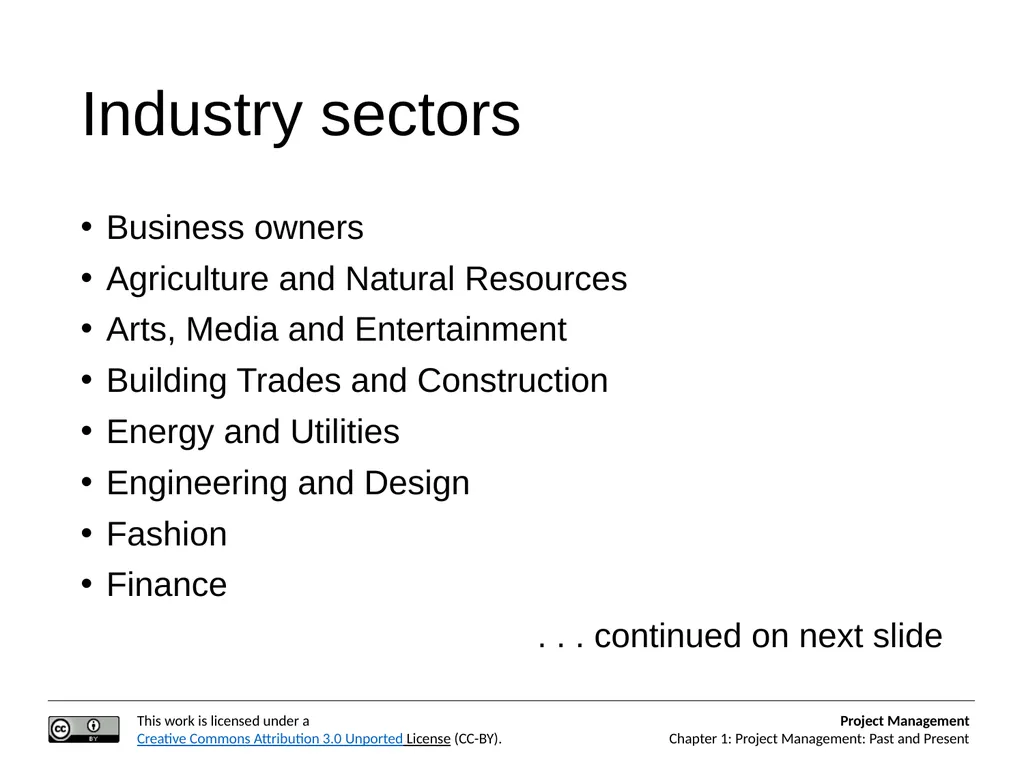 Project Management: Past and Present Project - slide 5 of 11