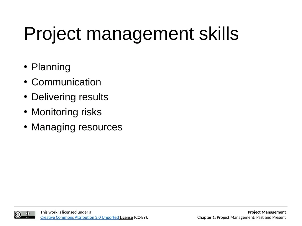 Project Management: Past and Present Project - slide 4 of 11