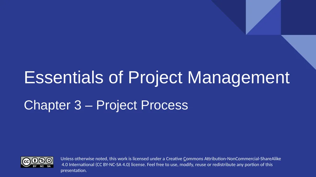 Essentials of Project Management Chapter 3 –