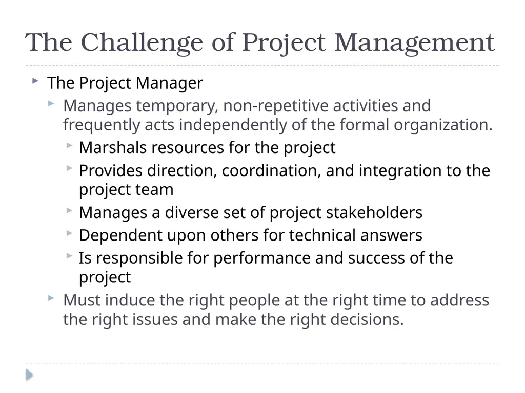 Modern Project Management Chapter 1 What Is a - slide 7 of 14