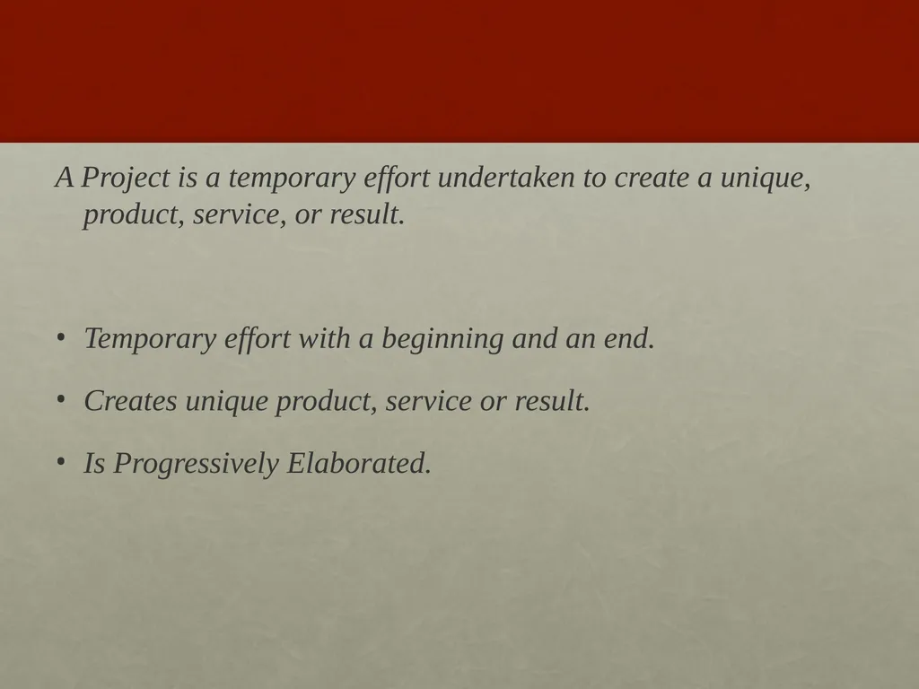 Project Management What is Project Management? - slide 29 of 37
