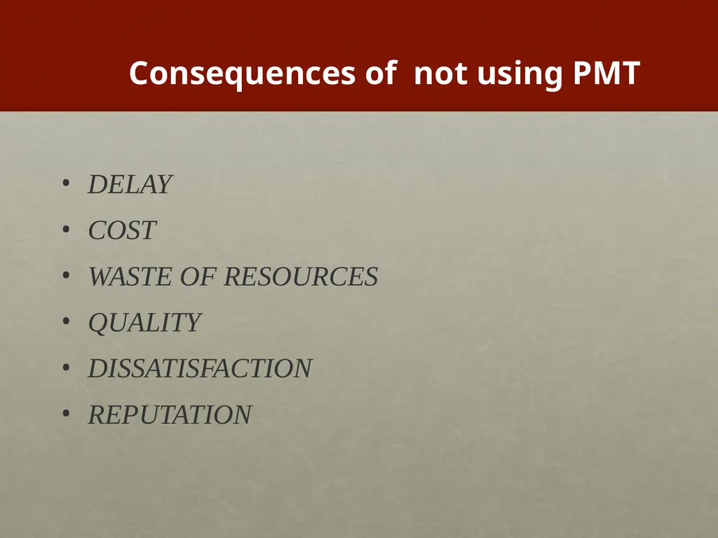 Project Management What is Project Management? - slide 15 of 37