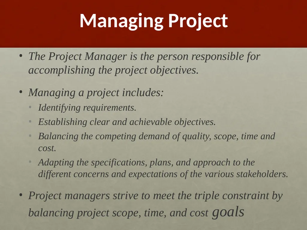 Project Management What is Project Management? - slide 36 of 37
