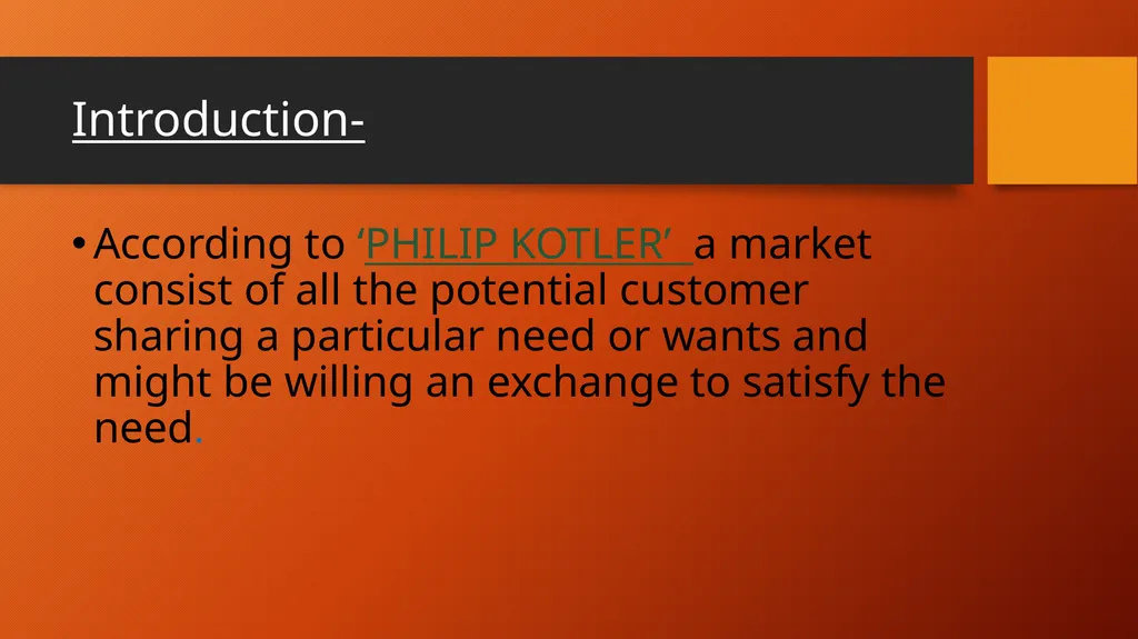 Marketing Introduction- According to ‘PHILIP - slide 2 of 18