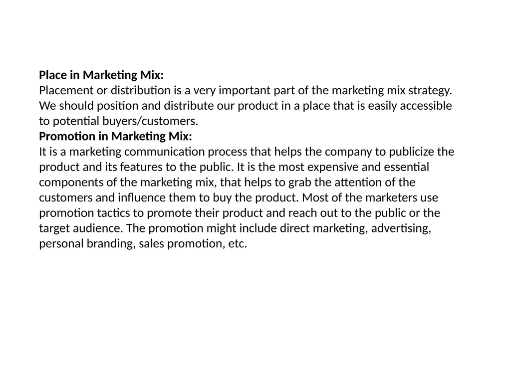 Marketing Mix Definition of Marketing Mix The - slide 4 of 5