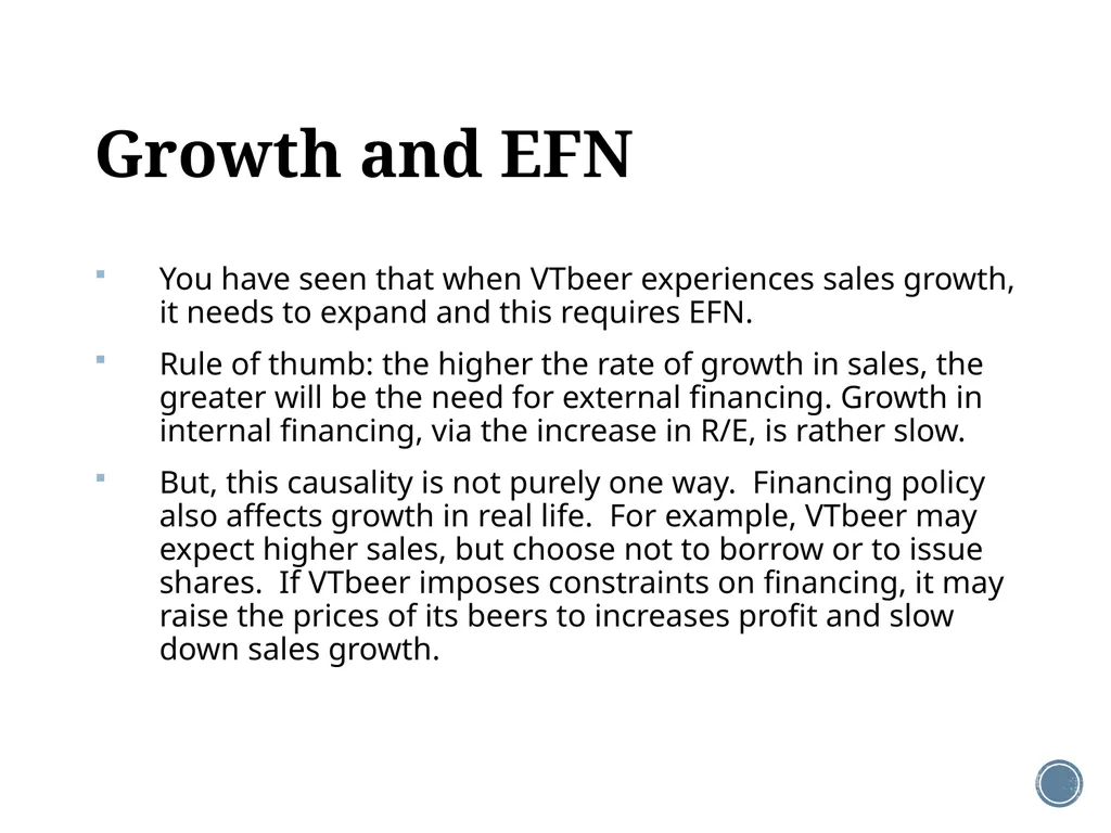 Chapter 3: Long-term financial planning Corporate - slide 18 of 23