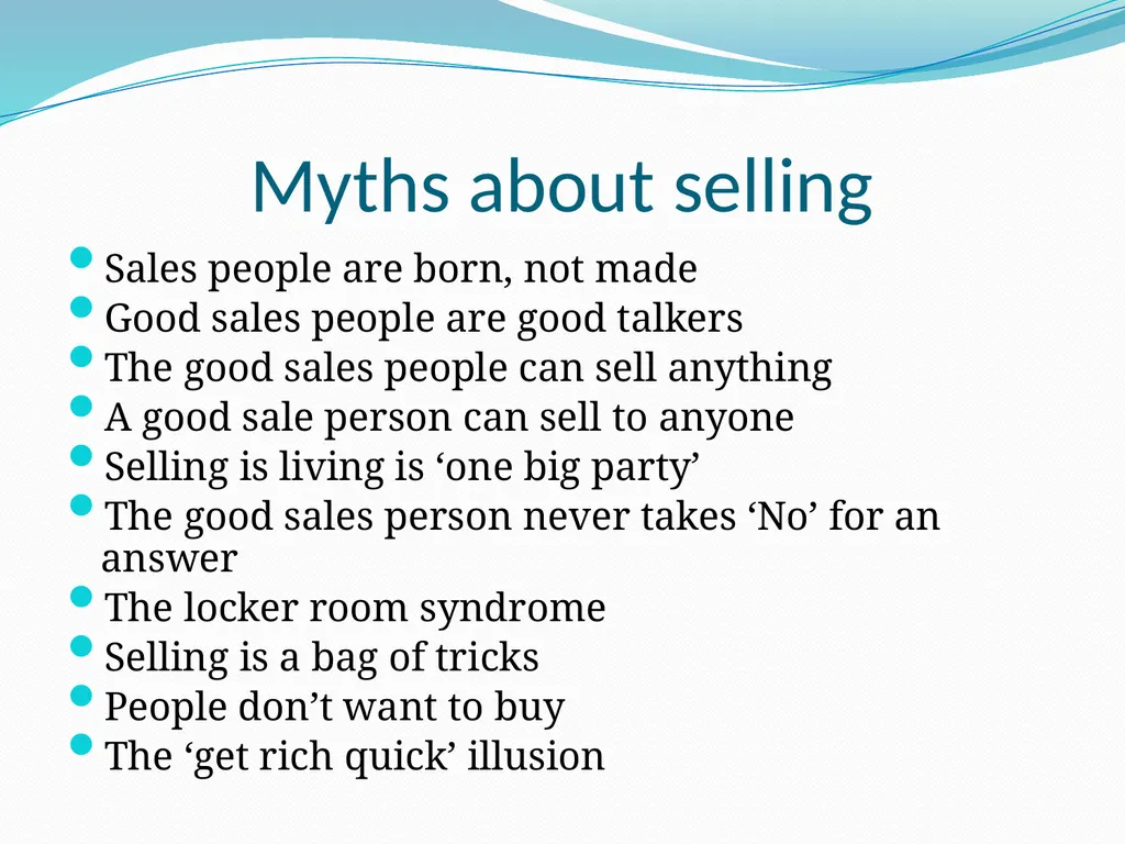 Introduction to Selling What is Selling? The AMA - slide 12 of 16