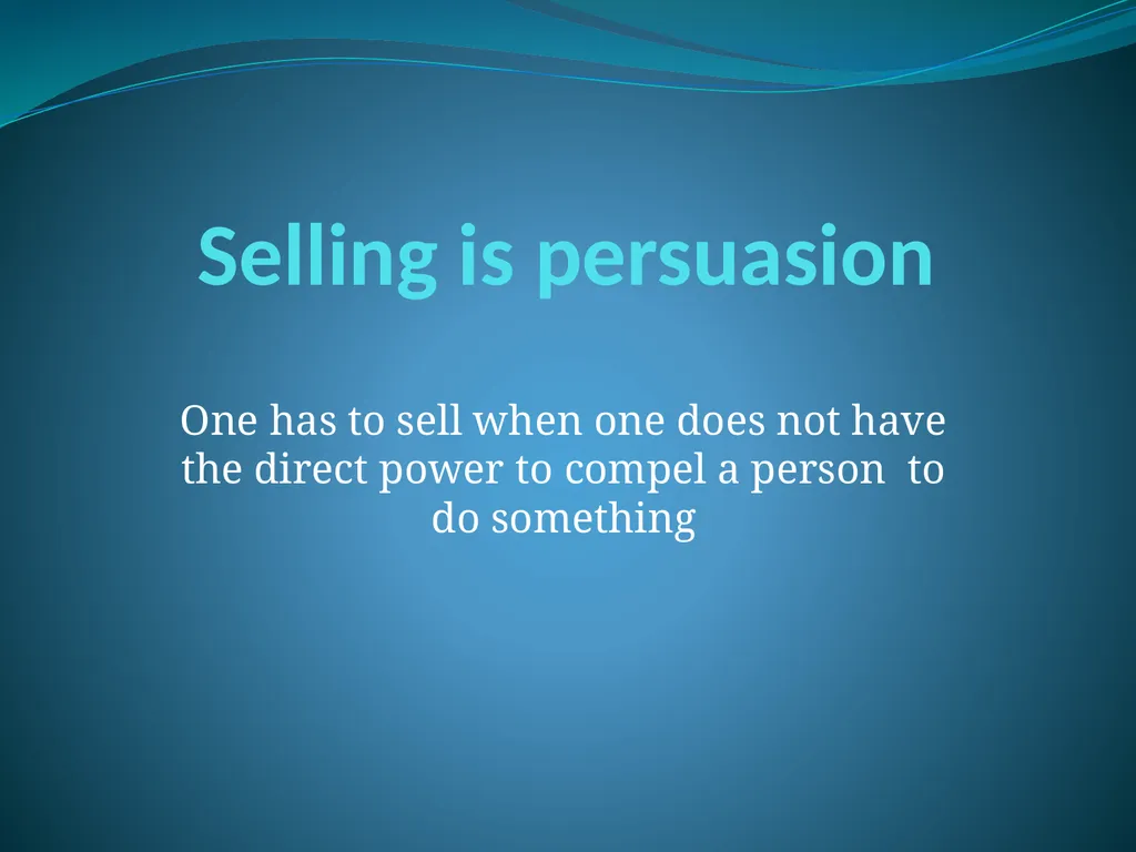 Introduction to Selling What is Selling? The AMA - slide 3 of 16
