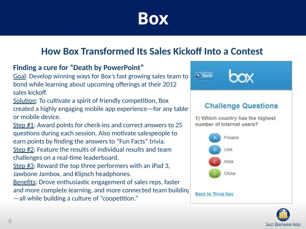 Sales Gamification Overview What is Sales - slide 6 of 9