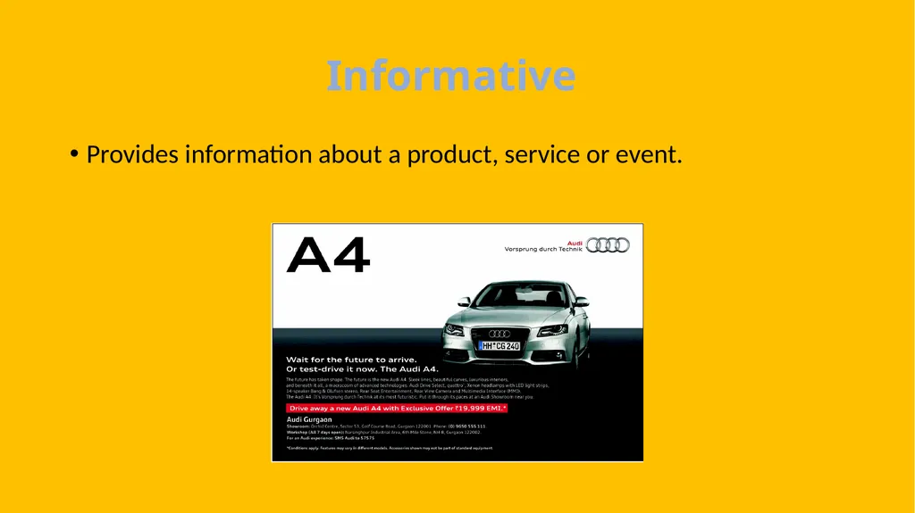 5 Types of Advertising Informative Provides - slide 2 of 6