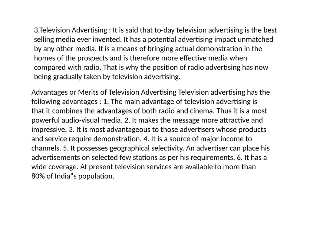 Advertising Media, Factors considered for - slide 10 of 14