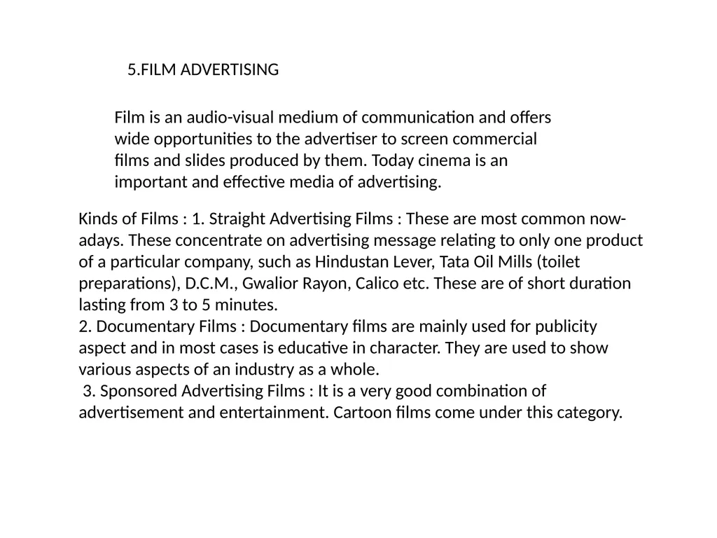 Advertising Media, Factors considered for - slide 13 of 14