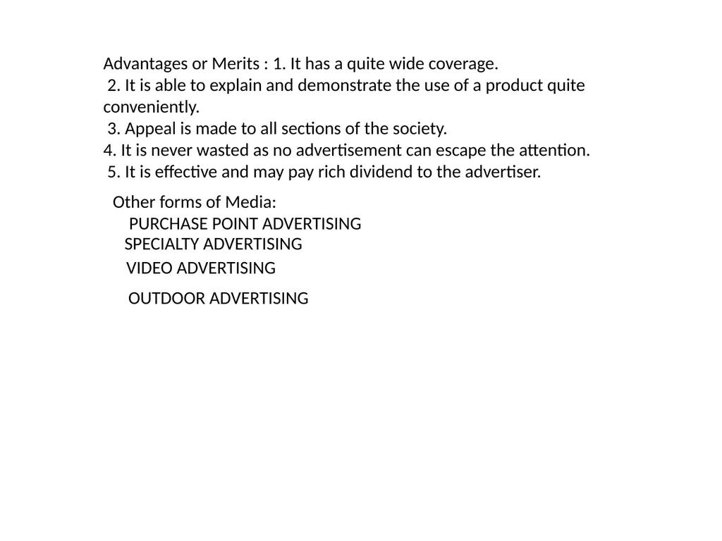 Advertising Media, Factors considered for - slide 14 of 14
