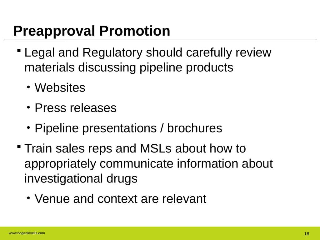 Drug Advertising & Promotion: A Practical Guide to - slide 16 of 47