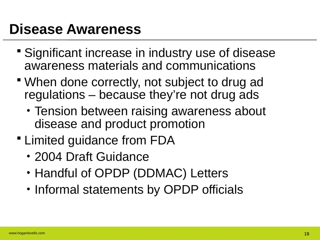 Drug Advertising & Promotion: A Practical Guide to - slide 19 of 47