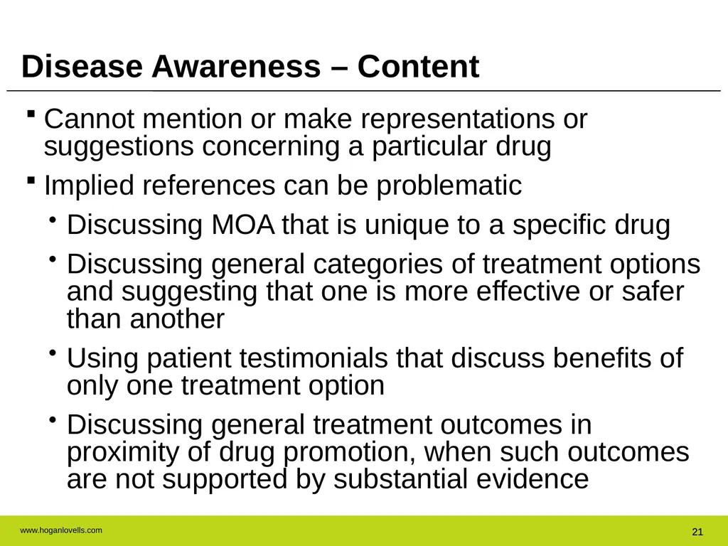 Drug Advertising & Promotion: A Practical Guide to - slide 21 of 47
