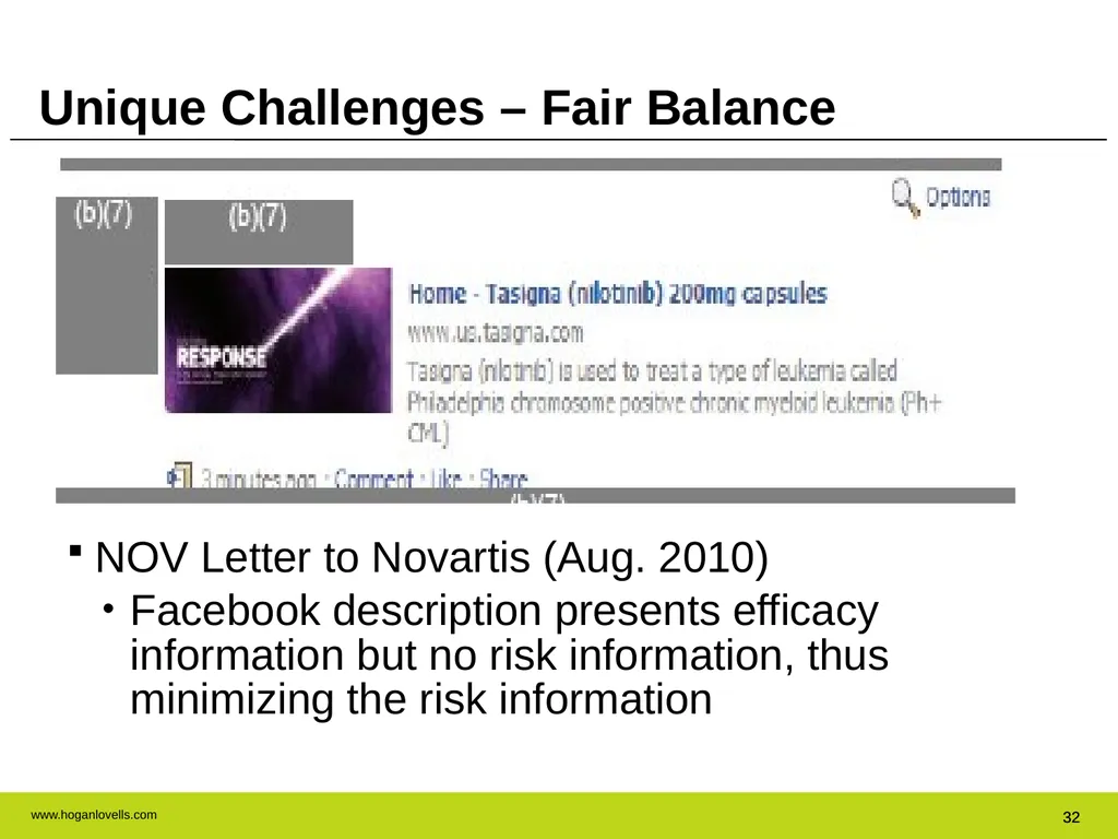 Drug Advertising & Promotion: A Practical Guide to - slide 32 of 47