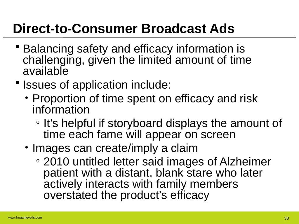 Drug Advertising & Promotion: A Practical Guide to - slide 38 of 47