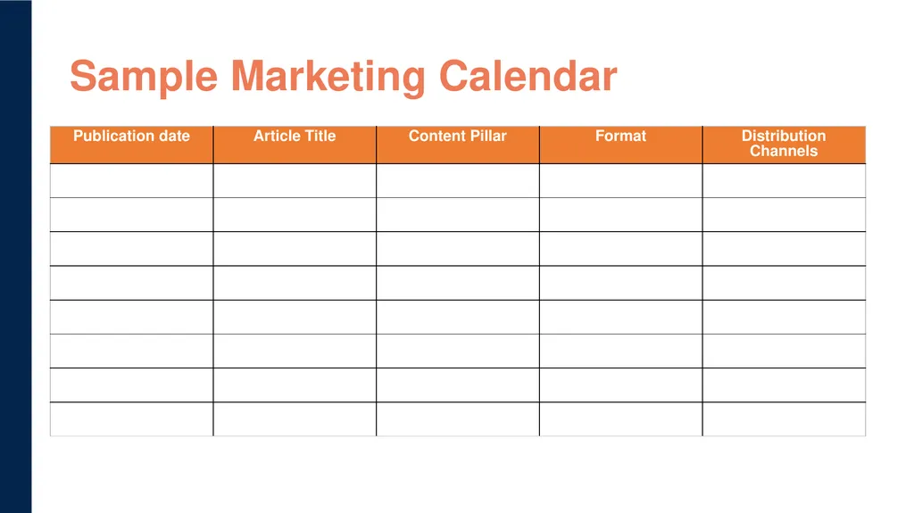 Content Marketing Strategy Template [Insert - slide 24 of 34